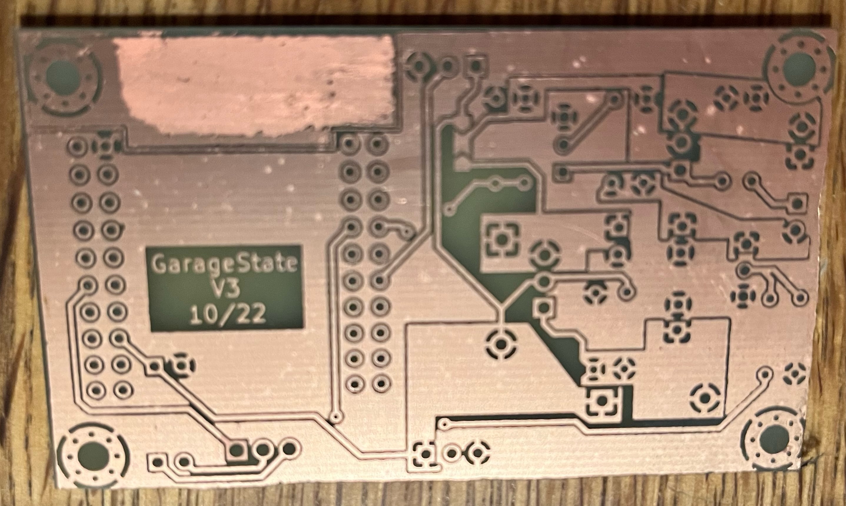 The etched PCB